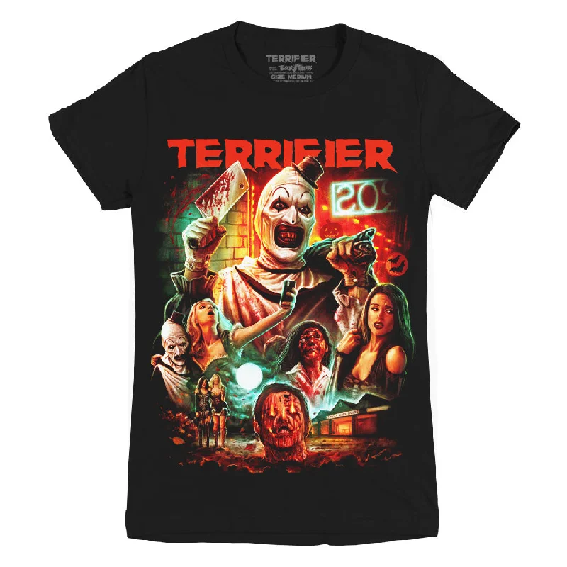 Terrifier Man Of The Hour Ladies T-Shirt Classic Women's Pin - striped