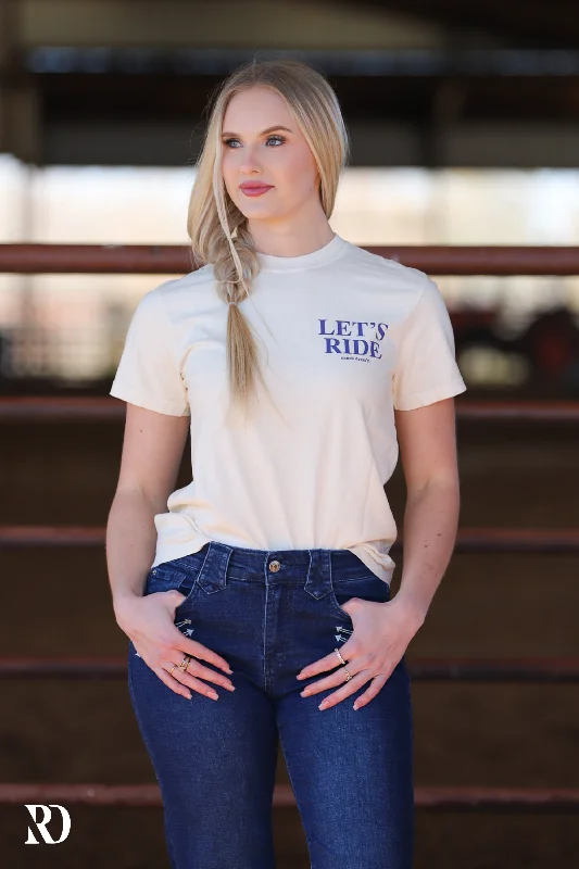 LETS RIDE HORSES SOON | TEE Refined Women's Hand - crafted