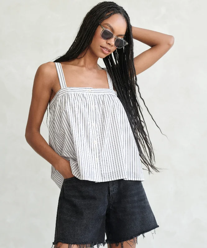 Button Tank Unique Women's Upcycled
