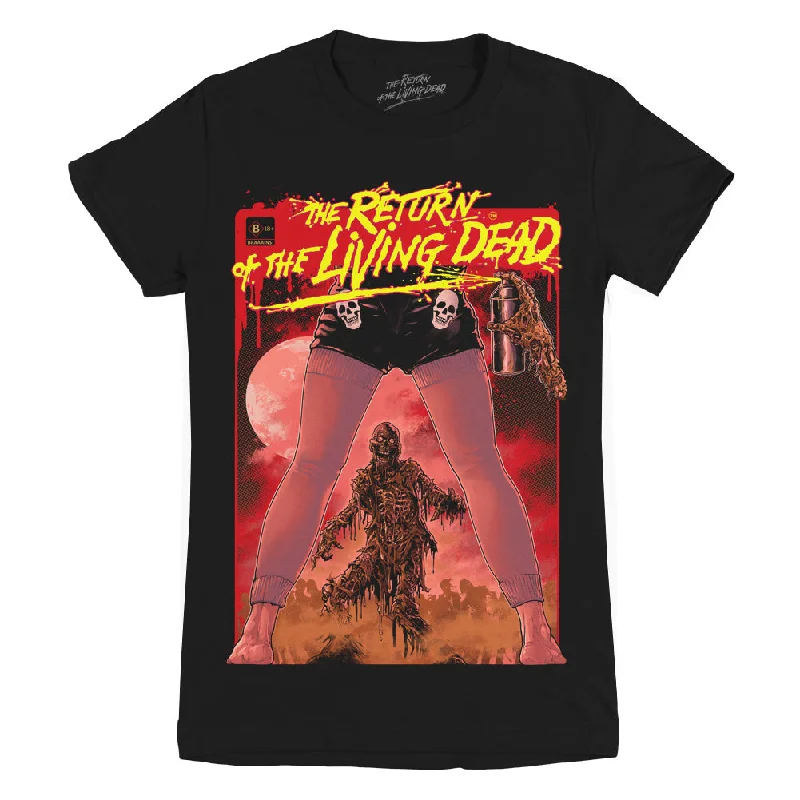 Return Of The Living Dead Eating Me Alive Ladies T-Shirt Minimalist Women's Casual