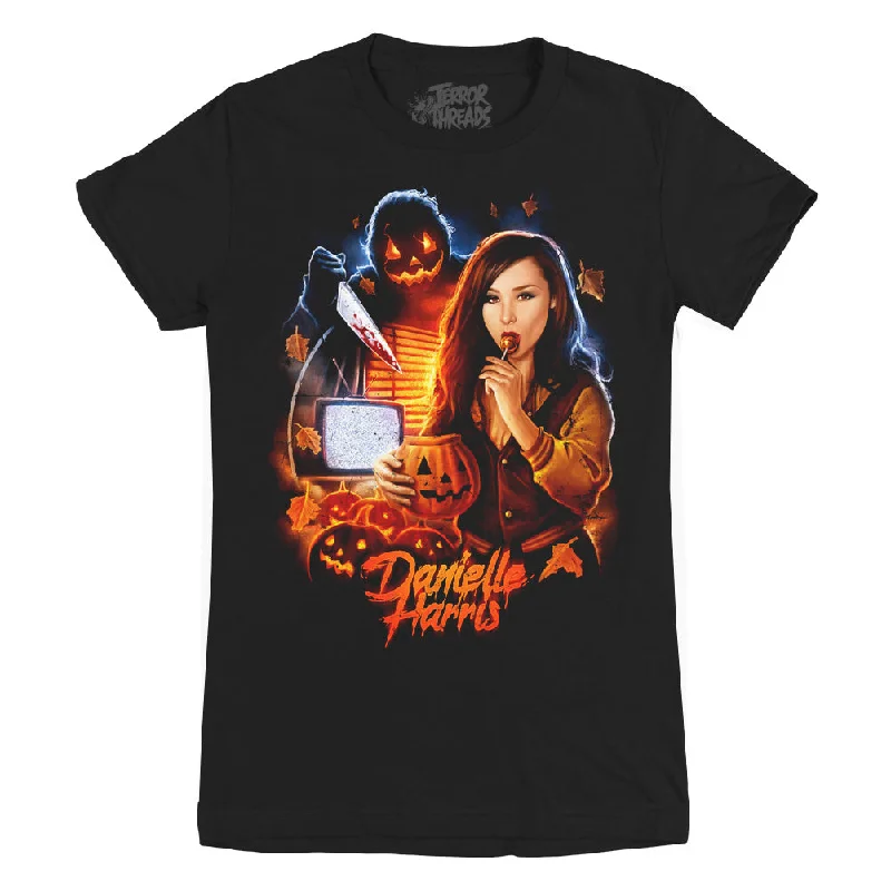 Danielle Harris Trick Or Treat Ladies T-Shirt Cozy Women's Winter