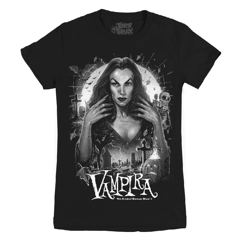 Vampira The Original Glamour Ghoul Ladies T-Shirt Sophisticated Women's 