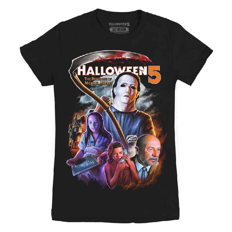 Halloween 5 Back With A Vengeance Ladies T-Shirt Casual Women's Japanese 