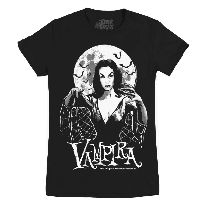 Vampira Moon Glow Ladies T-Shirt Laid - back Women's Style