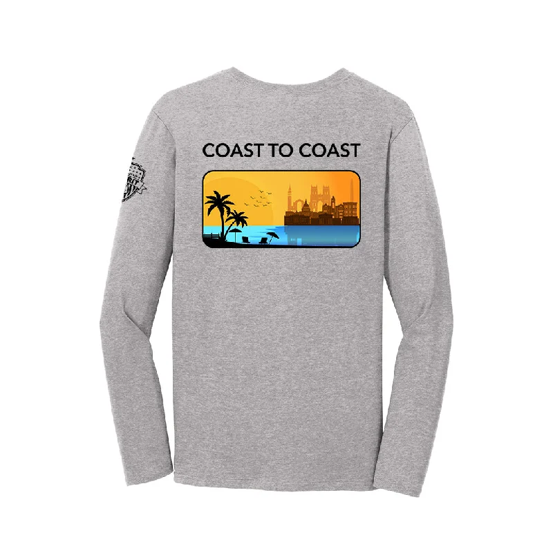 COAST TO COAST - Long Sleeve Adult Tee Preppy Women's College