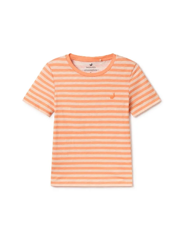 Bablon - Tangerine Stripes Trendy Women's Oversized