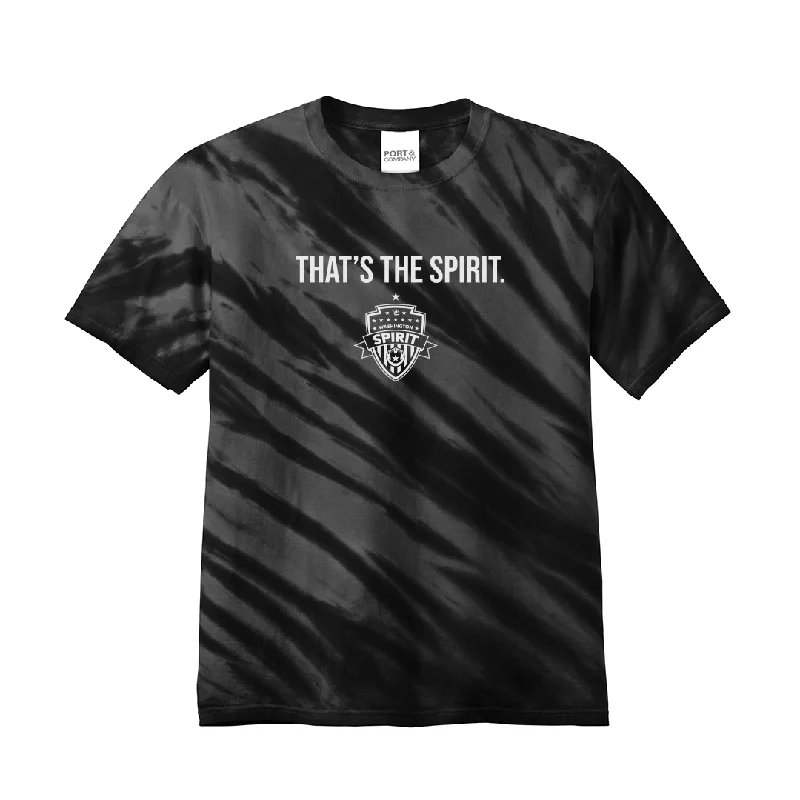 That's the Spirit. Tie Dye Short Sleeve Tee - Dark Grey (Adult) Dynamic Women's High - energy