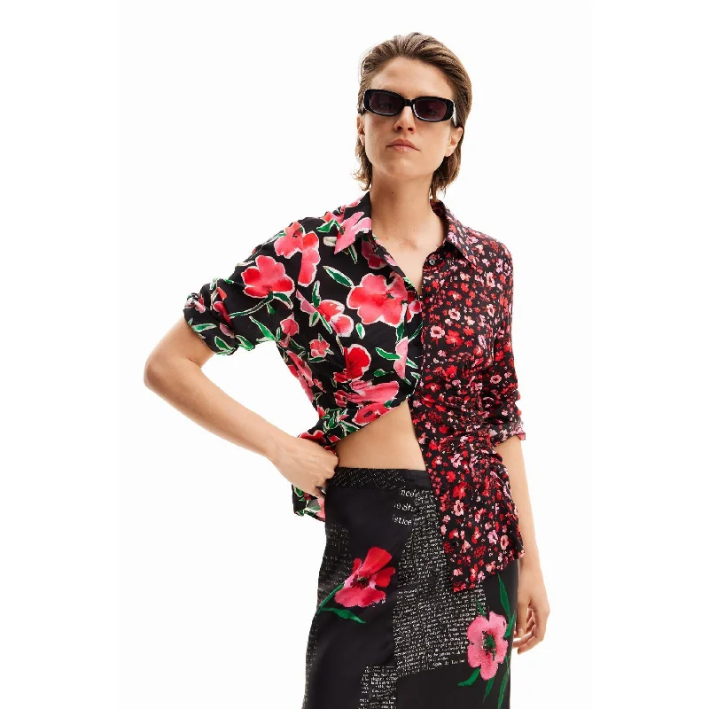 Milan Mix Print Top Classic Women's Pin - striped